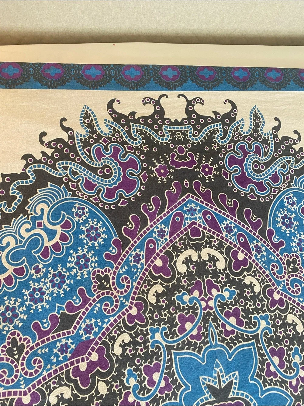 Bohemian Medallion Quilt Cover - Multicolor (Blue, Purple)